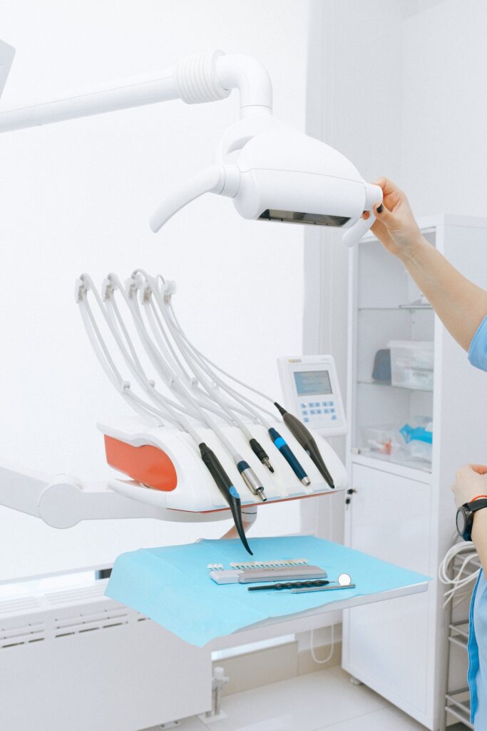 Modern dental consultation room equipped with digital smile design technology